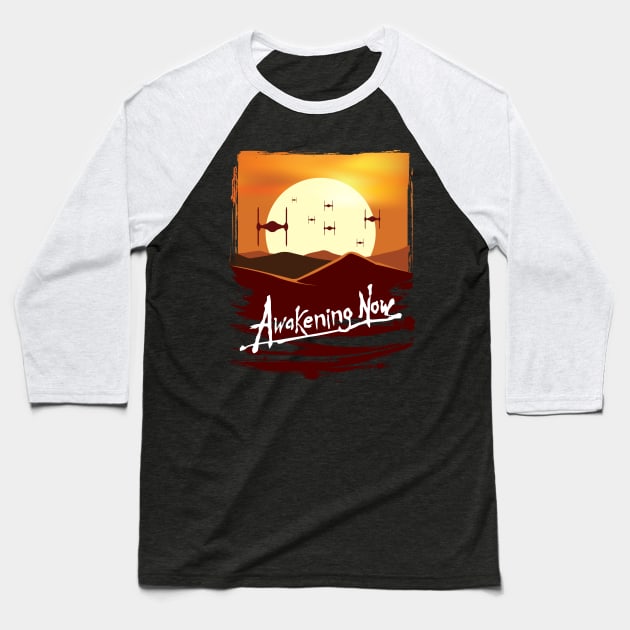 Awakening Now -TIE FIGHTERS Baseball T-Shirt by MatamorosGraphicDesign